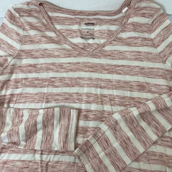 Sonoma| The Everyday Tee| Long sleeve| Small| Cotton| Striped - Picture 6 of 10